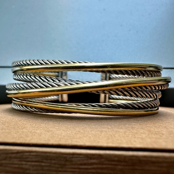 David Yurman Crossover Bangle Gold & Silver - Picture 3 of 13